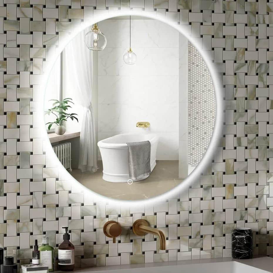 Hexa LED Touch Sensor Mirror - front_view