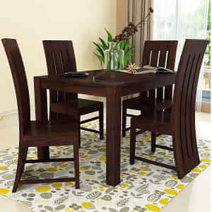 Syracuse Sheesham Wood 4 Seater Dining Set - photo
