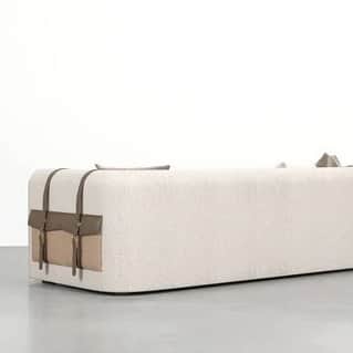 Chintz Conventional 3 seater Sofa Cum Bed In Suede - top_view