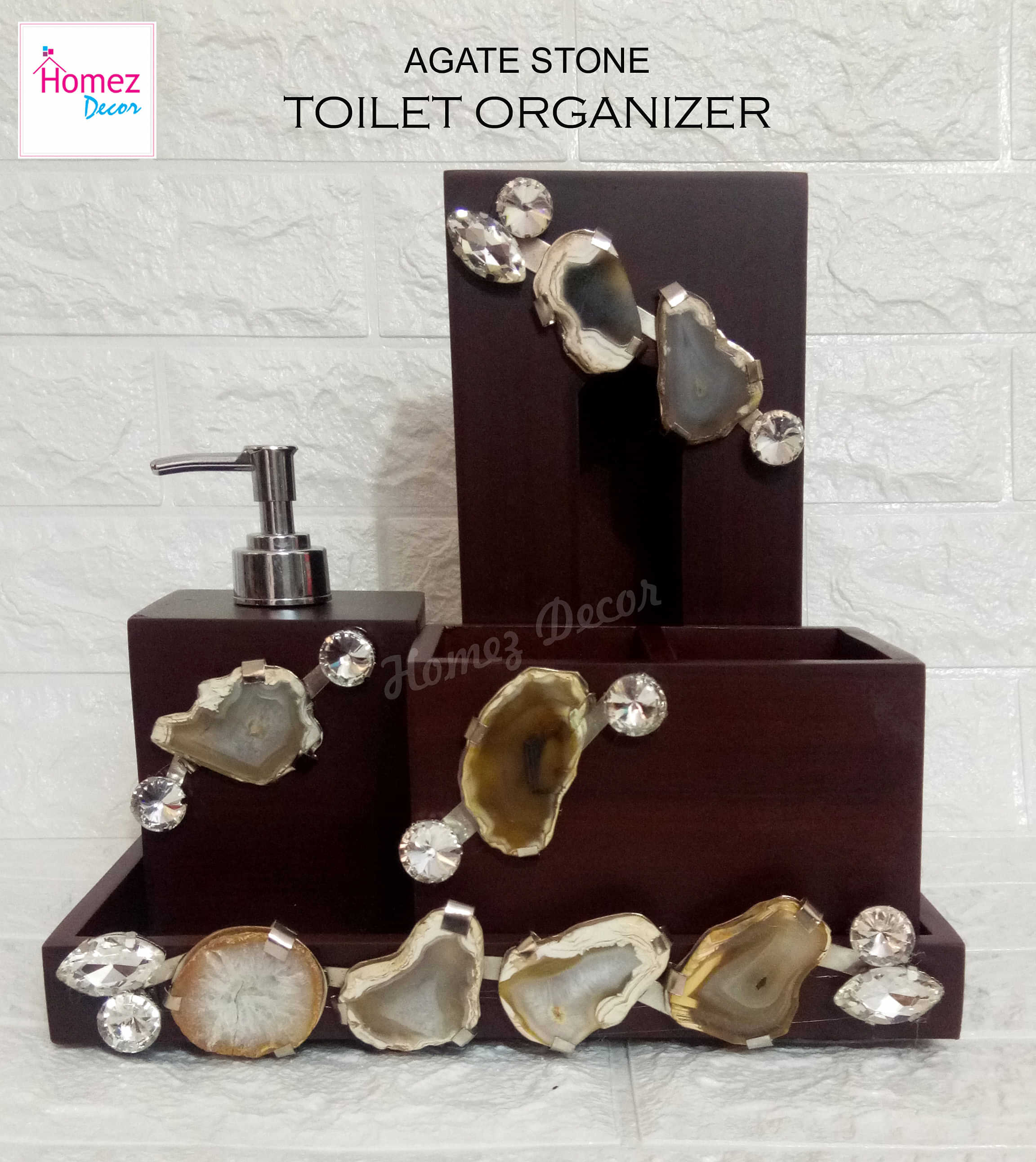 Designer Bathroom Accessory Set - photo