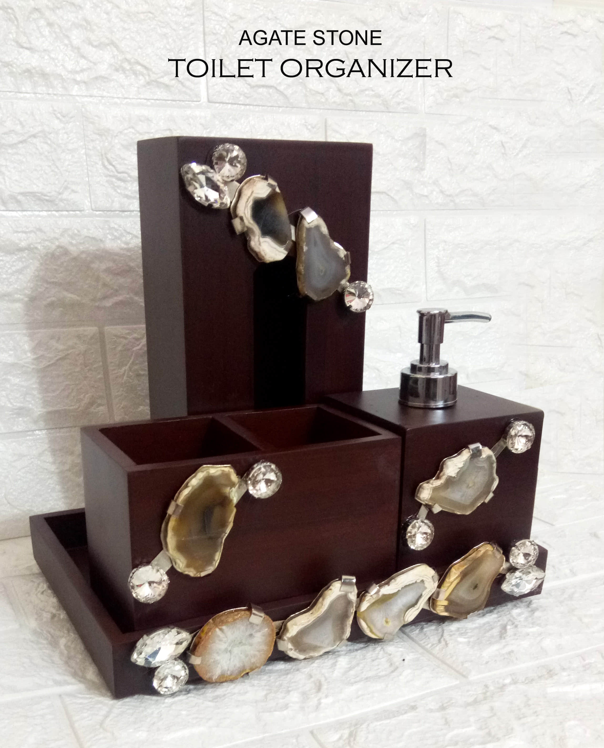 Designer Bathroom Accessory Set - front_view