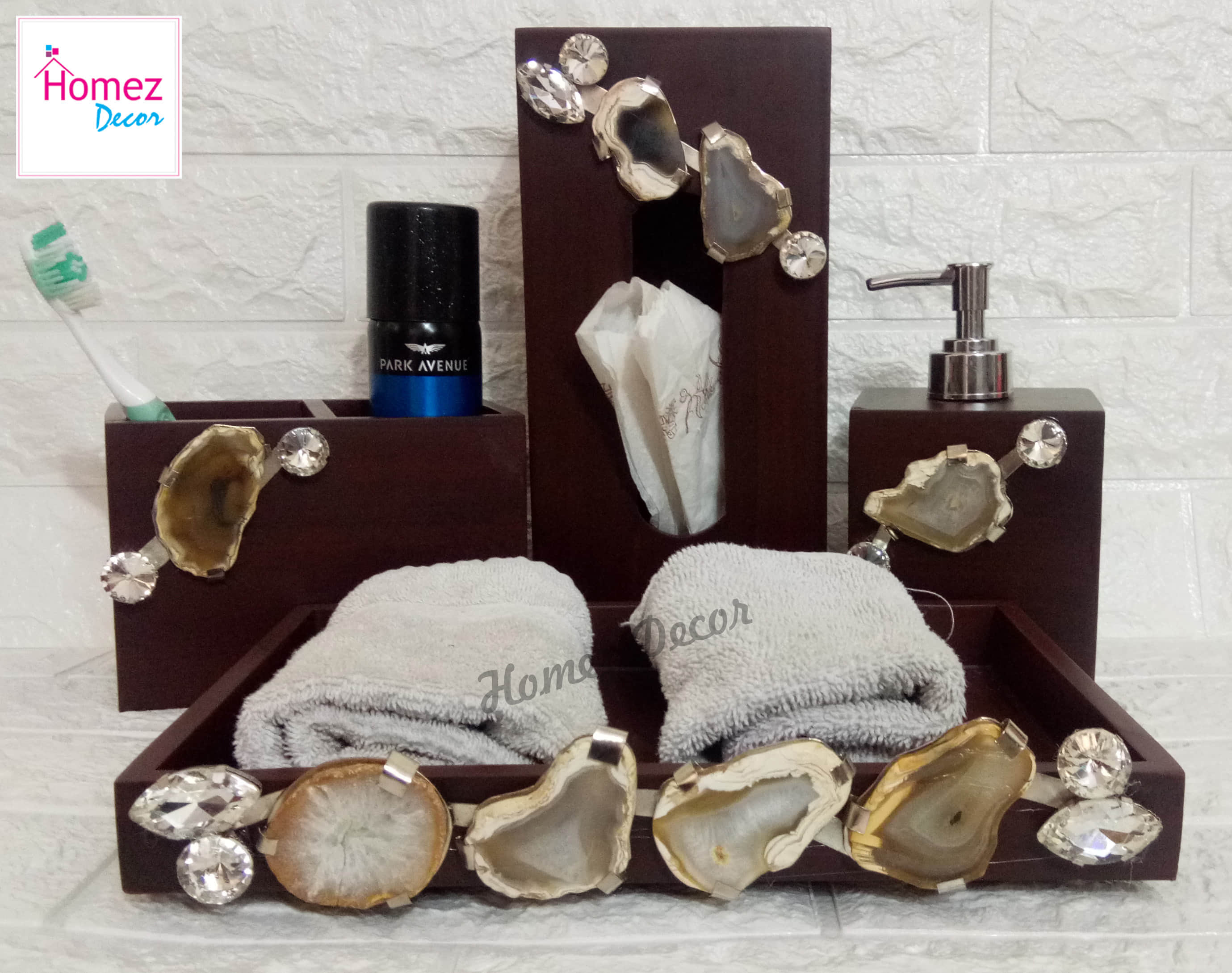 Designer Bathroom Accessory Set - rear_view