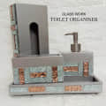 Designer Bathroom Accessory Set Silver - photo