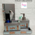 Designer Bathroom Accessory Set Silver - front_view