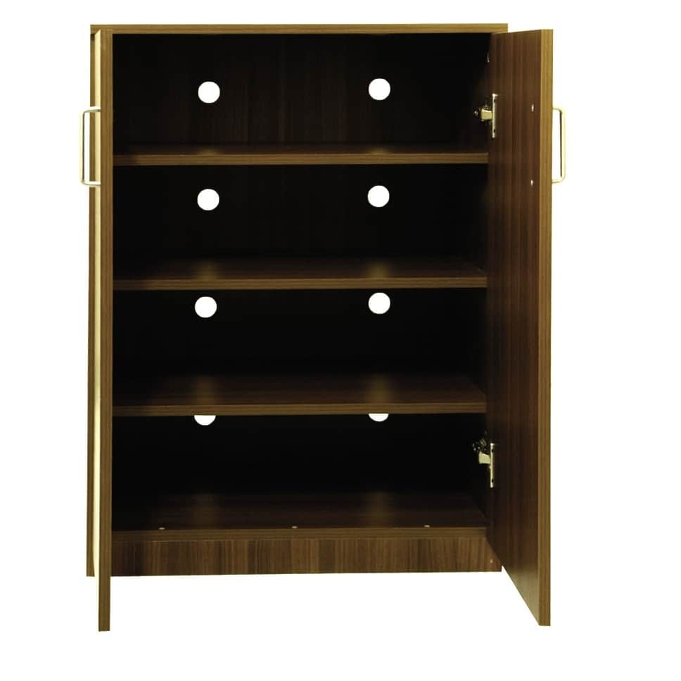 Zena 4 Tier Shelf Wooden Shoe Rack - left_view