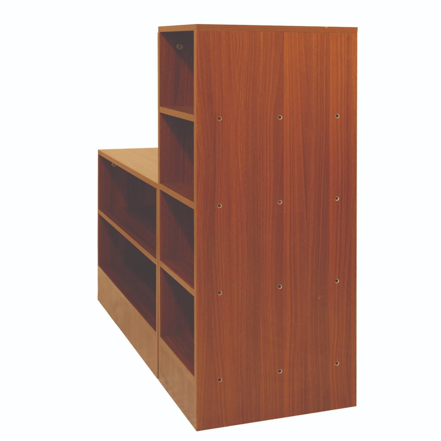 Open Shoe Rack With 6 Shelves In Walnut Finish