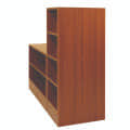 Open Shoe Rack With 6 Shelves In Walnut Finish - top_view