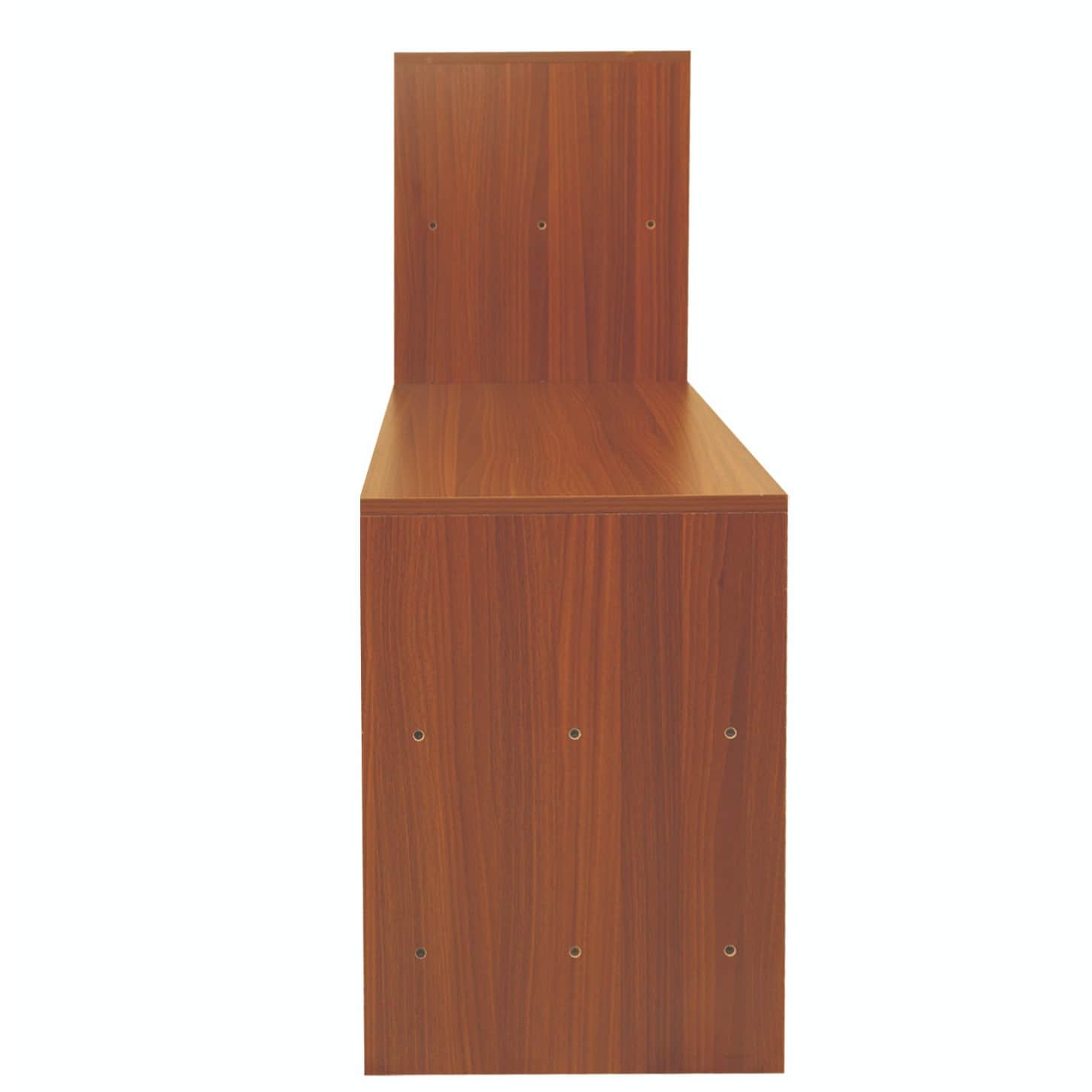 Open Shoe Rack With 6 Shelves In Walnut Finish - rear_view