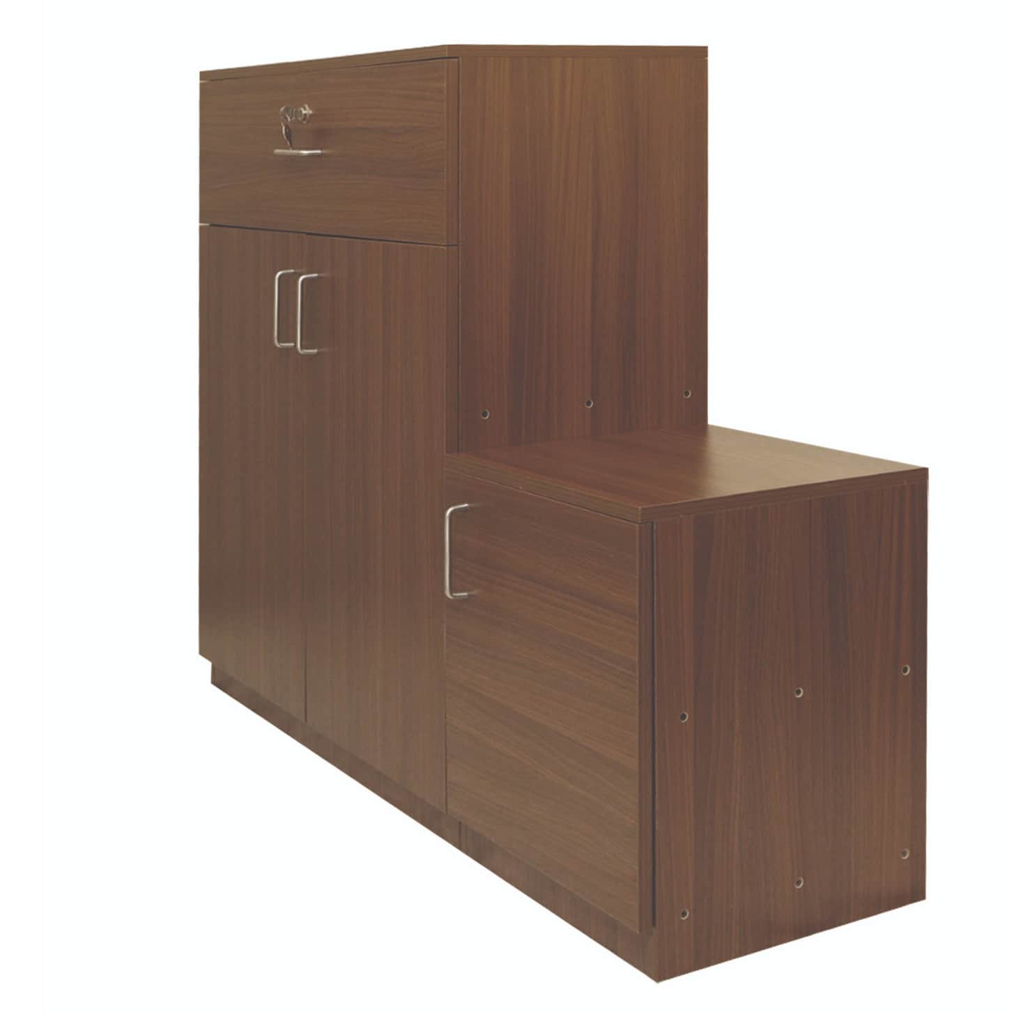 Aral Shoe Cabinet With 3 Shelves and 1 Drawer - rear_view