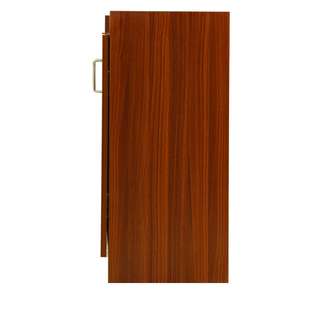Bergen 2 Door Shoe Cabinet in Walnut Finish - left_view