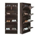 Barcelona Wall Mounted Shoe Rack (Brown) - photo