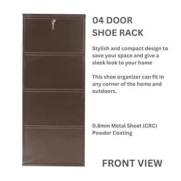 Barcelona Wall Mounted Shoe Rack (Brown)
