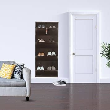 Barcelona Wall Mounted Shoe Rack (Brown)