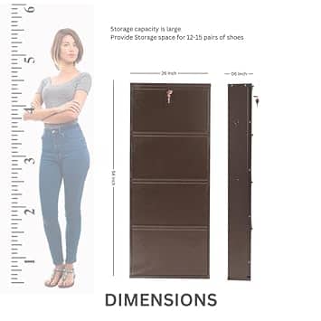 Barcelona Wall Mounted Shoe Rack (Brown)