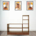 Open Shoe Rack With 6 Shelves In Walnut Finish - photo