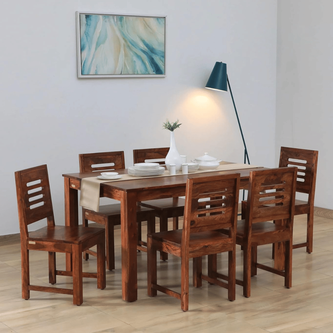 Solidwood 6 Seater Dinning Table Set