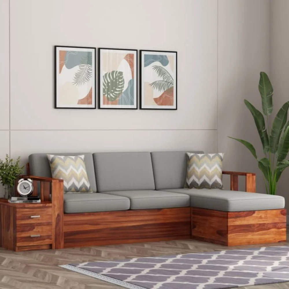 Monroe L-Shaped Multifunctional Corner Sofa with Storage - photo