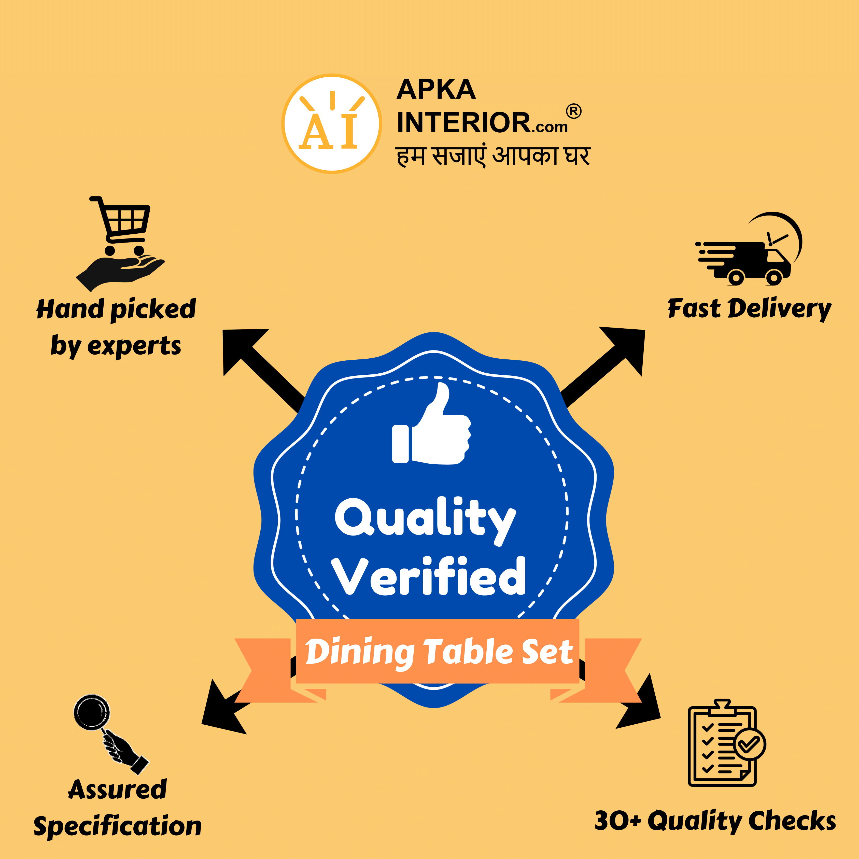 Sacramento Luxury 4 Seater Dining Set