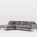 Toledo Doxy Grey Sectional Sofa - front_view