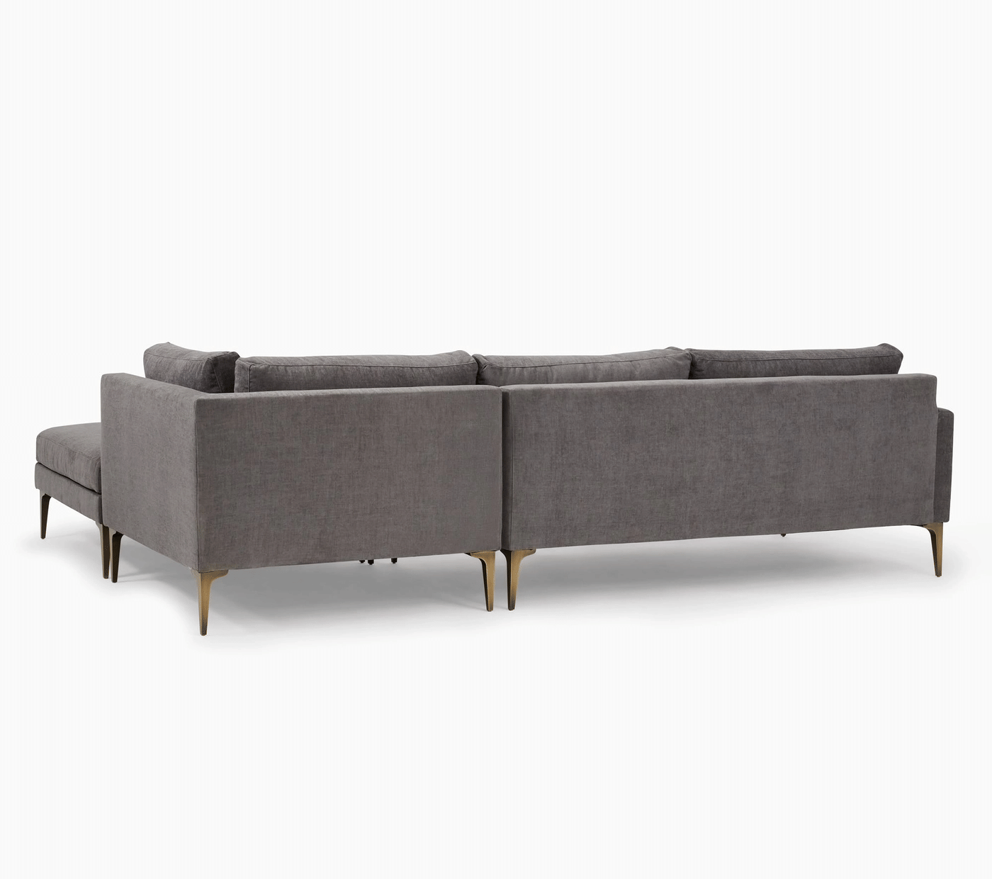 Toledo Doxy Grey Sectional Sofa - rear_view