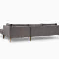 Toledo Doxy Grey Sectional Sofa - rear_view