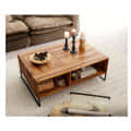 Solid Sheesham Wood Coffee Table For Living Room - top_view