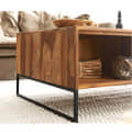 Solid Sheesham Wood Coffee Table For Living Room - rear_view