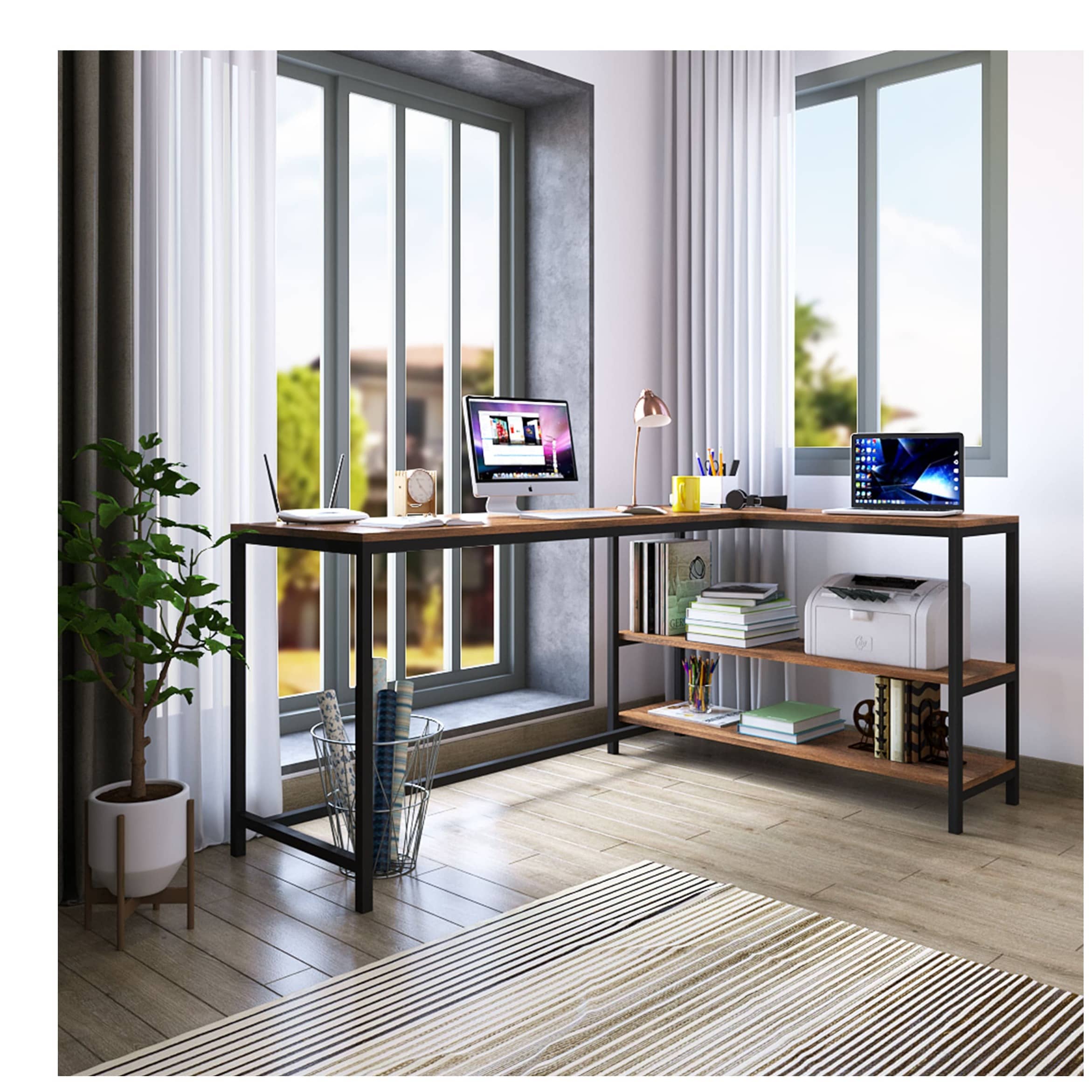 Sapa L Shaped Study Table