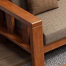 Cygnus 5 Seater Sofa Set | Solid Sheesham Wood Sofa Set for Living Room (3+1+1) - top_view