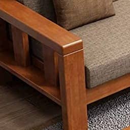 Cygnus 5 Seater Sofa Set | Solid Sheesham Wood Sofa Set for Living Room (3+1+1)