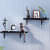 Eric Wood & Metal Wall Mounted Floating Shelves - photo