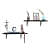 Eric Wood & Metal Wall Mounted Floating Shelves - top_view