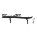 Eric Wood & Metal Wall Mounted Floating Shelves - rear_view