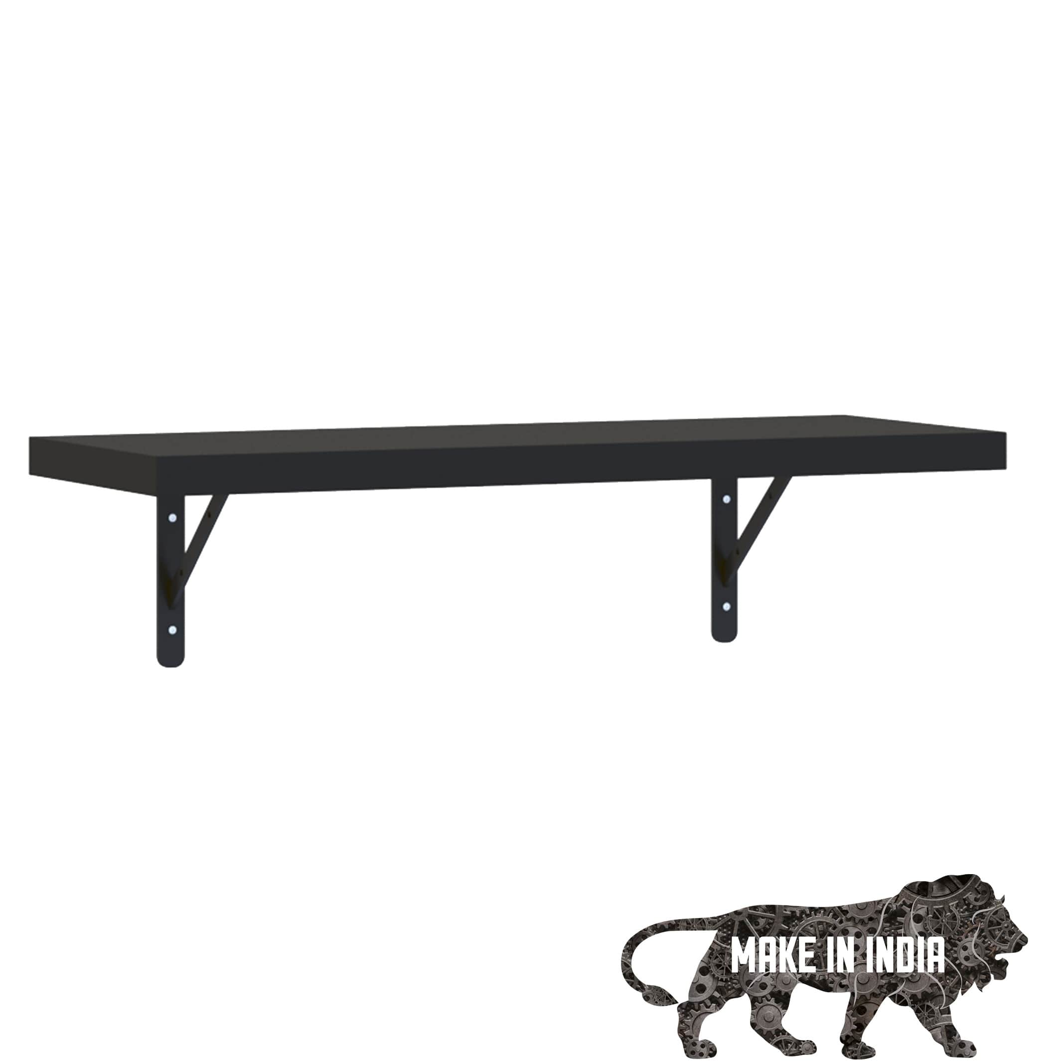 Eric Wood & Metal Wall Mounted Floating Shelves - right_view