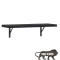 Eric Wood & Metal Wall Mounted Floating Shelves - right_view