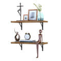 Eric Wood & Metal Floating Shelves - top_view