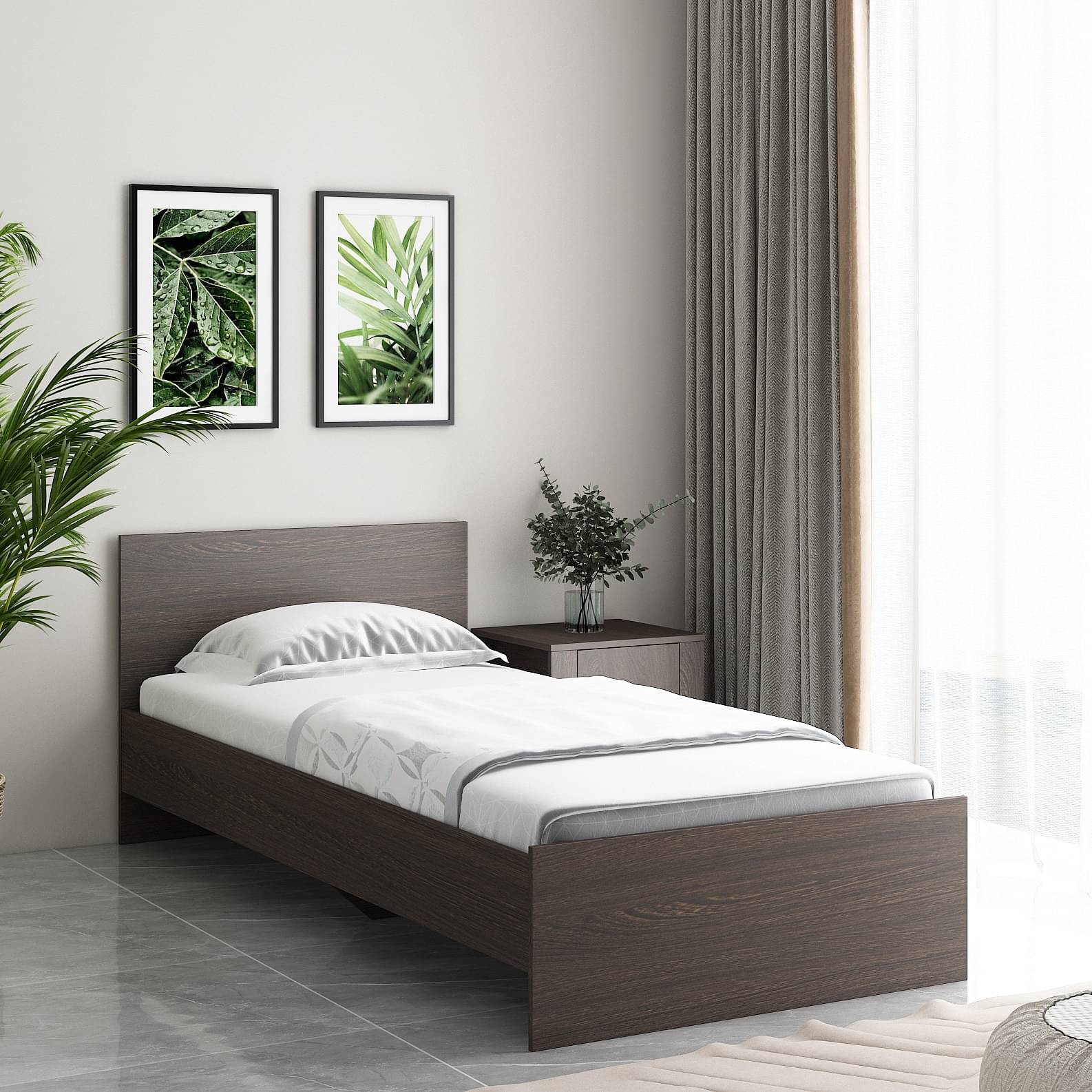 Trios Engineered Wood Single Bed