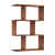 Omega Book Shelf/Wall Shelf and Storage Unit | Display Unit (Walnut, Set of 1) - top_view