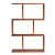 Omega Book Shelf/Wall Shelf and Storage Unit | Display Unit (Walnut, Set of 1) - rear_view