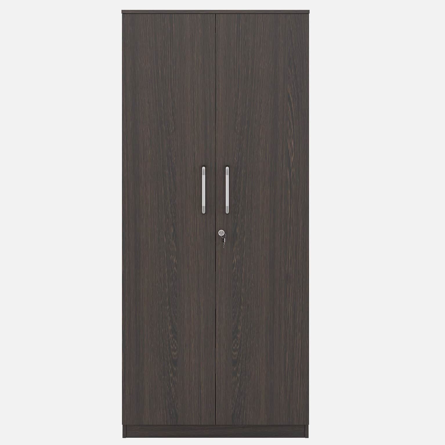 Sugi 2 Door Engineered Wood Wardrobe With Drawer - top_view