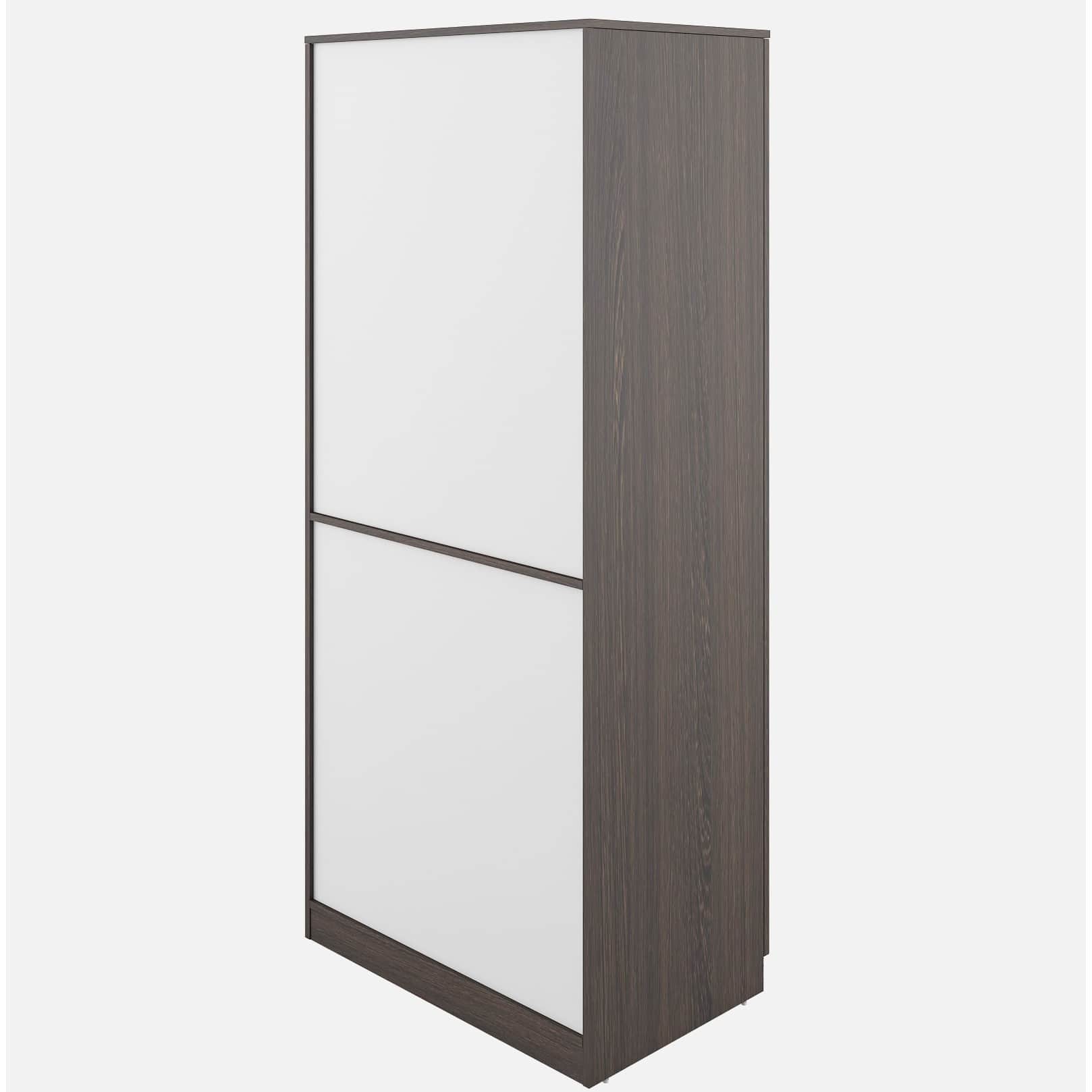 Sugi 2 Door Engineered Wood Wardrobe With Drawer - rear_view
