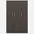 3 Door Engineered Wood Wardrobe with Drawer - top_view