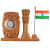 Wooden Pen Holder with Flag & Clock I Handicraft - rear_view