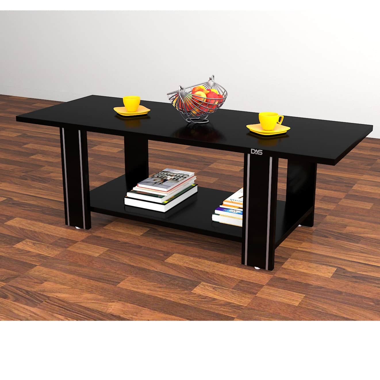 Serene Engineered Wood Contemporary Style Rectangular Coffee Table - top_view