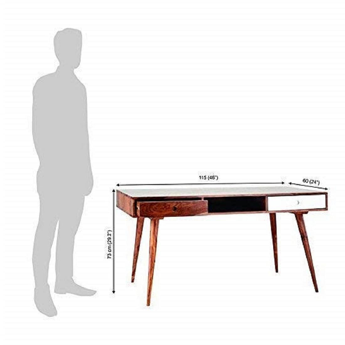Sapa Solidwood Study Table With 2 Drawers