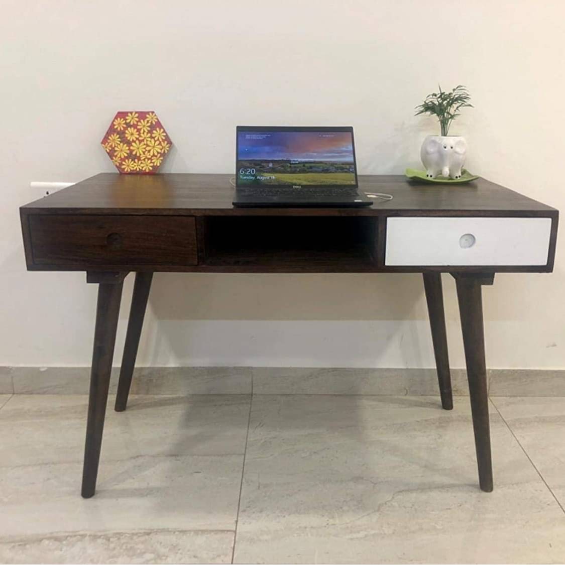 Sapa Solidwood Study Table With 2 Drawers