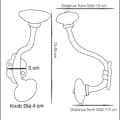 Ivory Melon Wall Hook pack of 25 - left_view