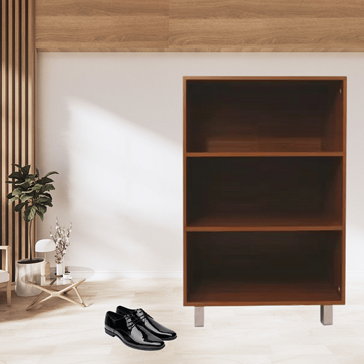 Sheesham Wood Powder Coated Modern Shoe Rack Design, 3 Shelves, Free  Standing