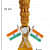 Wooden Ashoka pillar with flag and clock 20 cm - front_view
