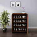 Zena 4 Tier Shelf Wooden Shoe Rack - front_view